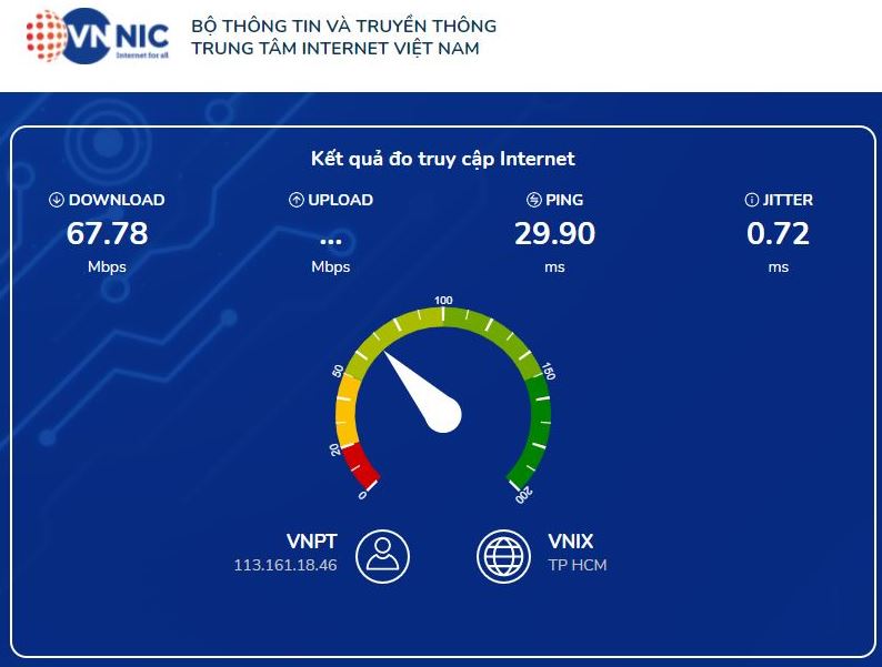 Ứng dụng hỗ trợ người dùng chủ động đo và đánh giá tốc độ truy cập Internet
